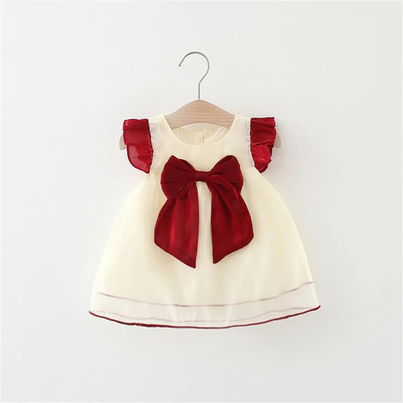 Vestido Infantil Natal Laçinho