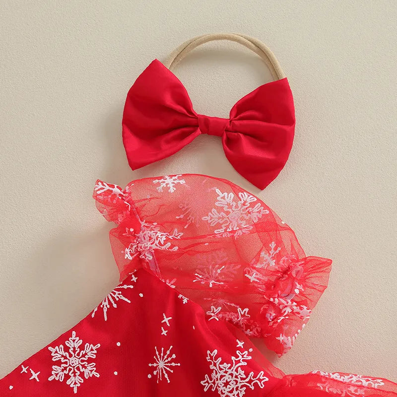 Body Infantil Feminino Natal Floco de Neve