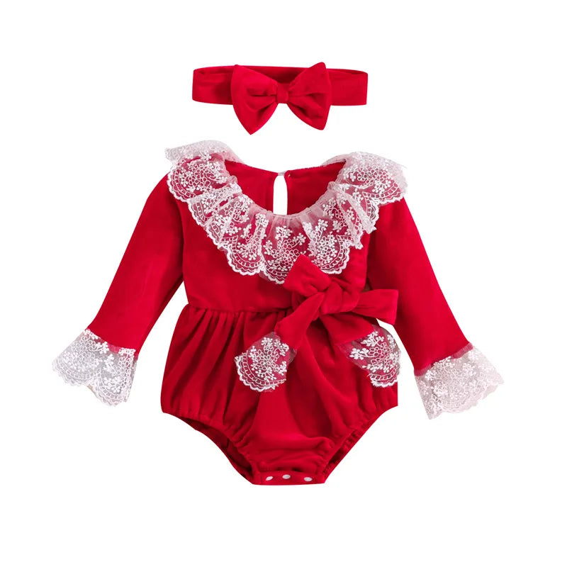 Body Infantil Feminino Natal Rendinha + Faixa