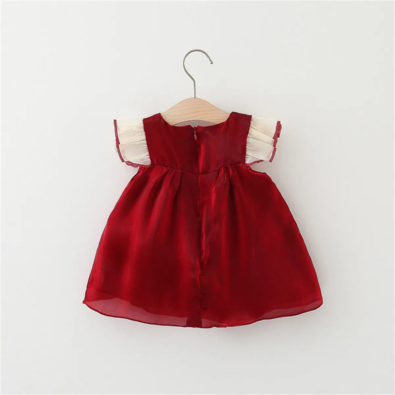 Vestido Infantil Natal Laçinho