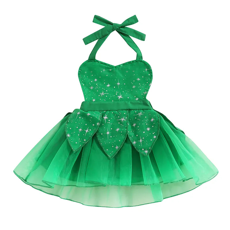 Vestido Infantil Natal Estrelinha Tule