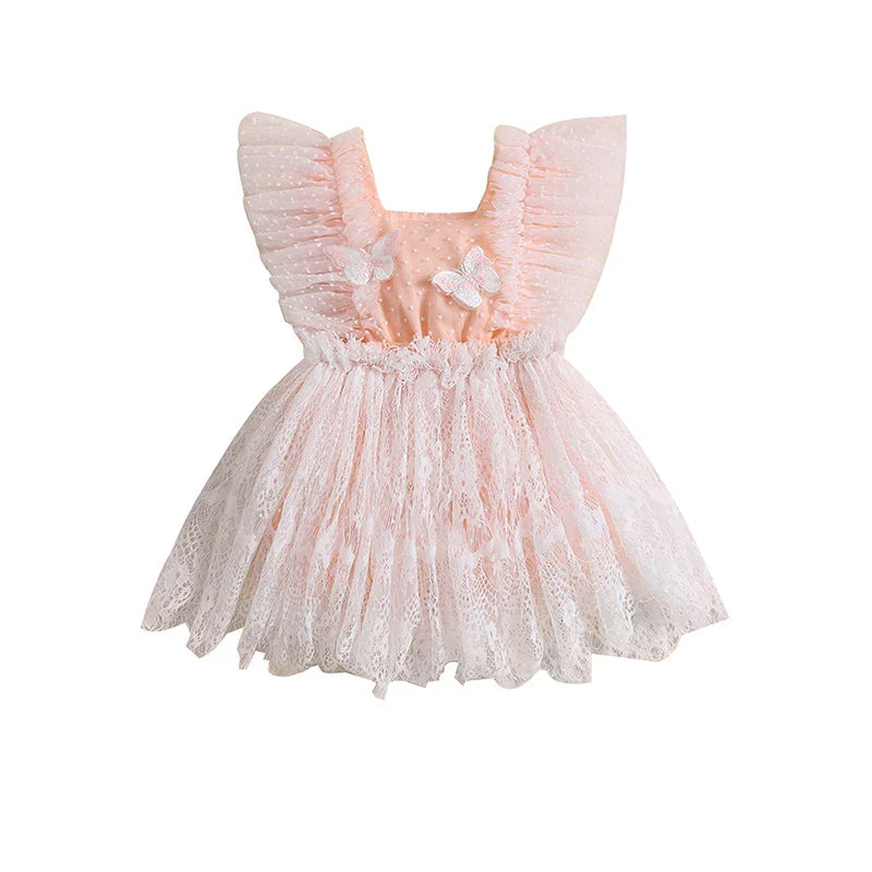 Vestido Infantil Borboletinhas e Tule