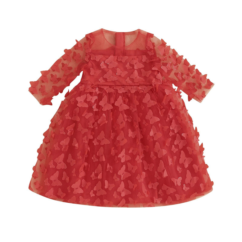 Vestido Infantil Natal Borboletinhas