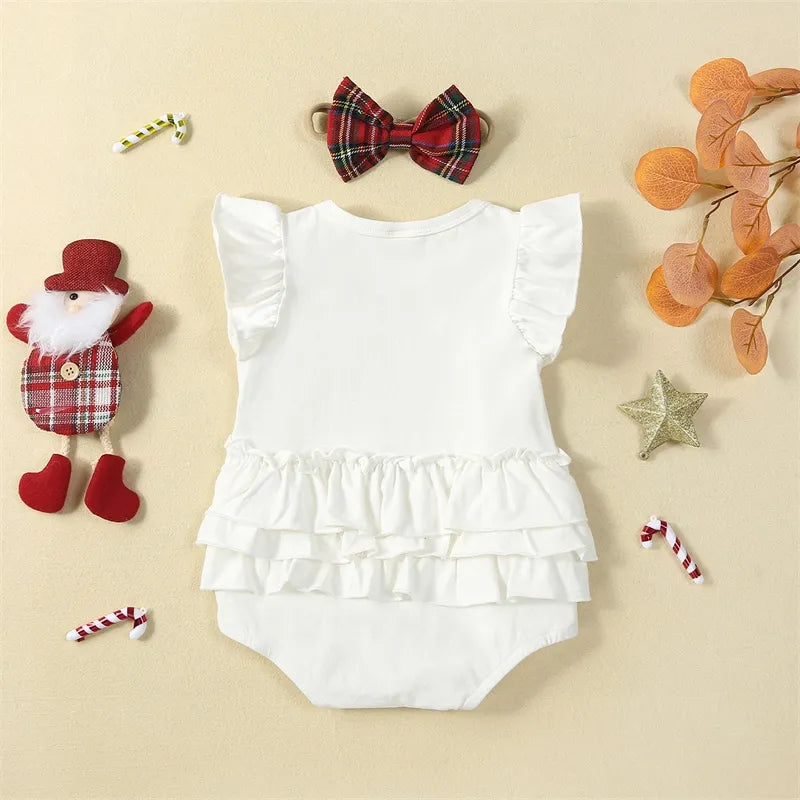 Body Infantil Natal Babadinhos + Laço