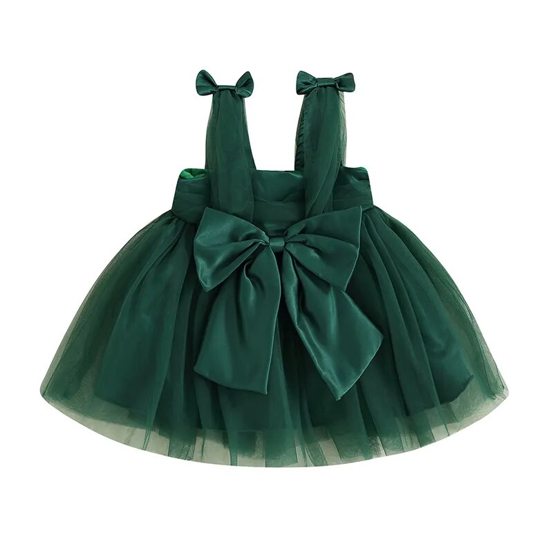 Vestido Infantil Natal Tule e Laçinho