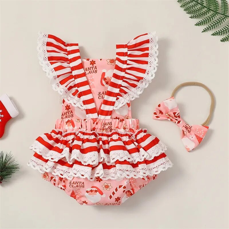 Body Infantil Papai Noel + Laçinho