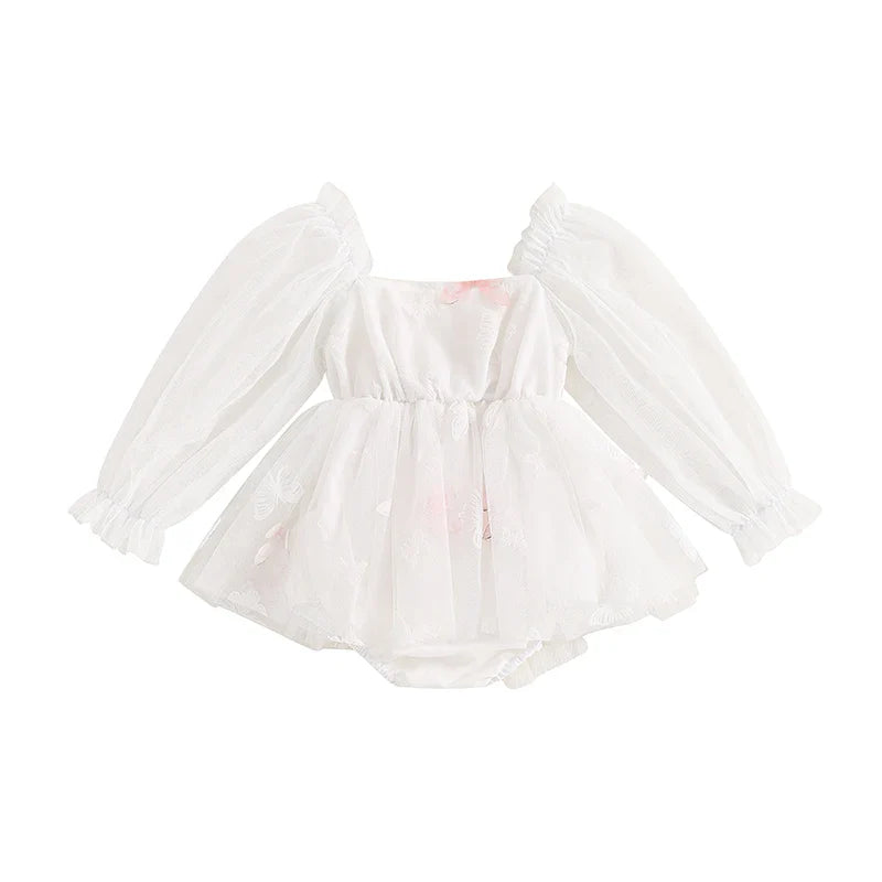 Body Infantil Feminino Tule Borboletinhas