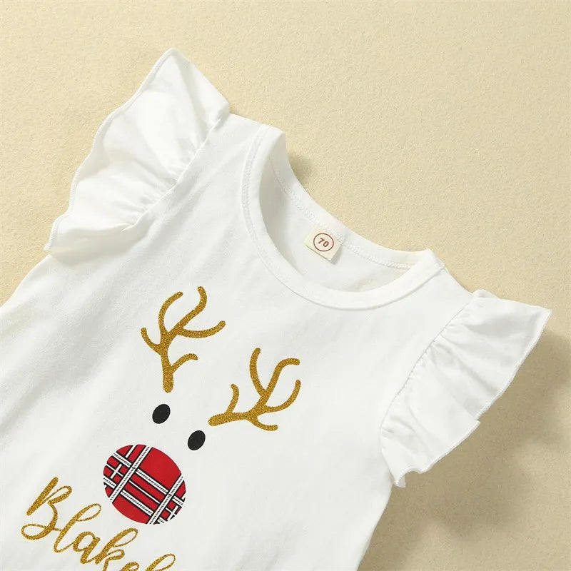 Body Infantil Natal Babadinhos + Laço