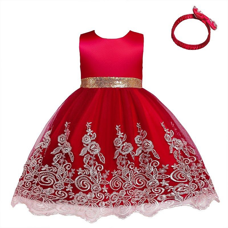 Vestido De Festa Infantil Natal Luxo