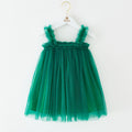 Vestido Infantil Tule Verde