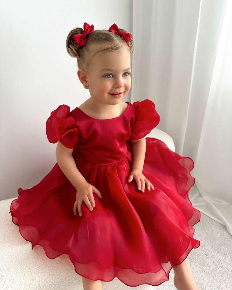 Vestido Infantil Bufante Natal