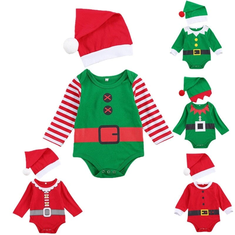 Body Infantil de Natal + Gorro