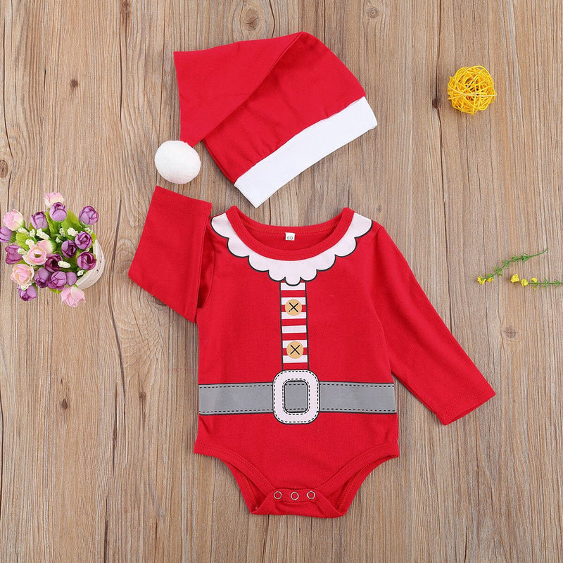 Body Infantil de Natal + Gorro