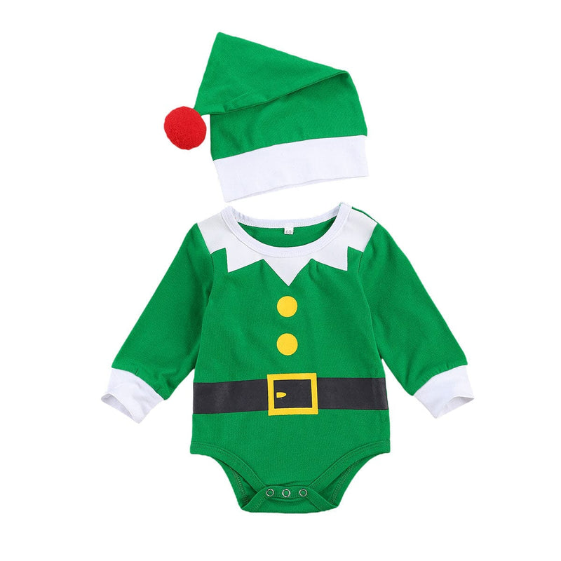 Body Infantil de Natal + Gorro