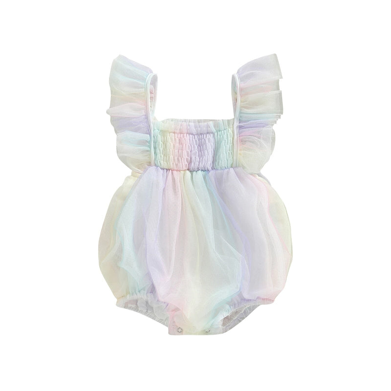 Body Infantil Feminino Colorido Tule