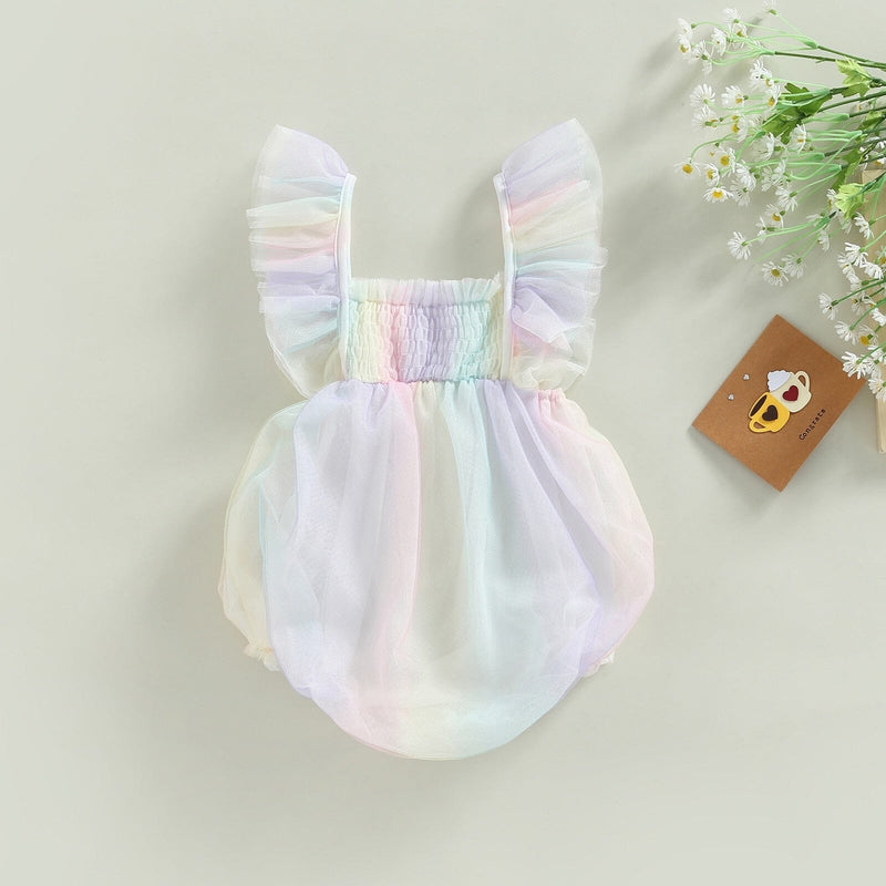 Body Infantil Feminino Colorido Tule