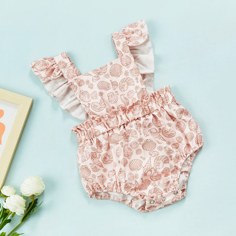 Body Infantil Feminino Concha/Floral