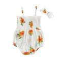 Body Infantil Feminino Floral Alcinha + Faixa