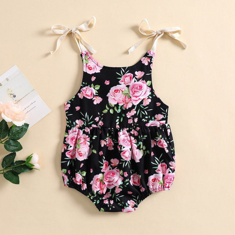 Body Infantil Feminino Floral Alcinha