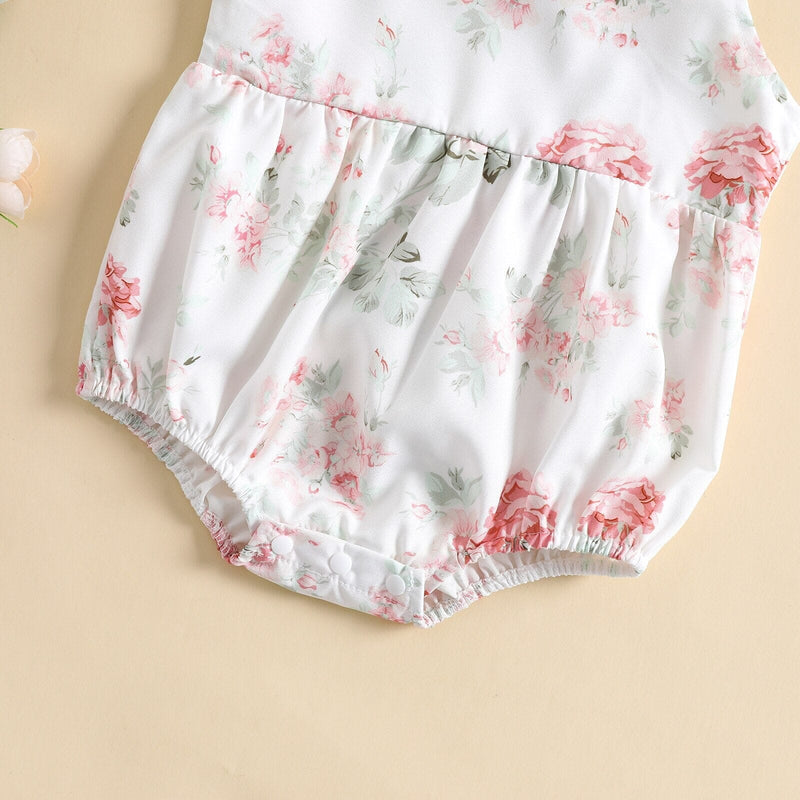 Body Infantil Feminino Floral Alcinha