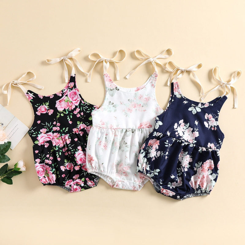 Body Infantil Feminino Floral Alcinha