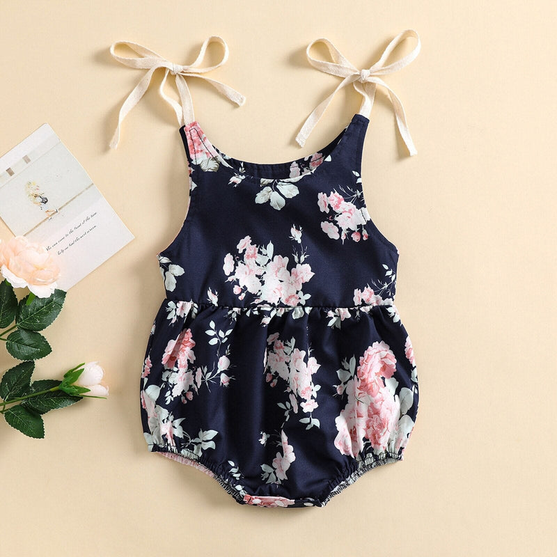 Body Infantil Feminino Floral Alcinha