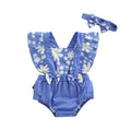 Body Infantil Feminino Floral + Faixa