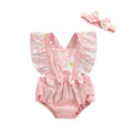 Body Infantil Feminino Floral + Faixa