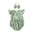 Body Infantil Feminino Floral + Faixa