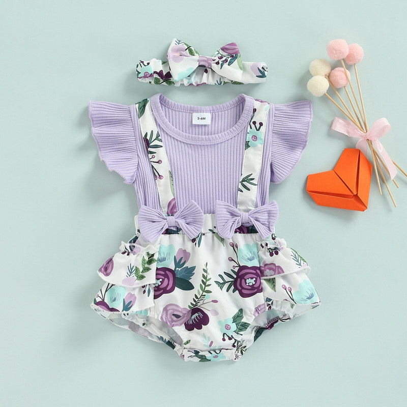 Body Infantil Feminino Flores Sainha + Faixa