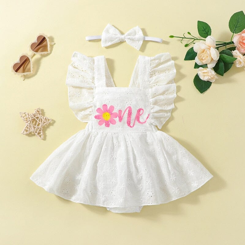 Body Infantil Feminino Florzinhas Lese + Tiara