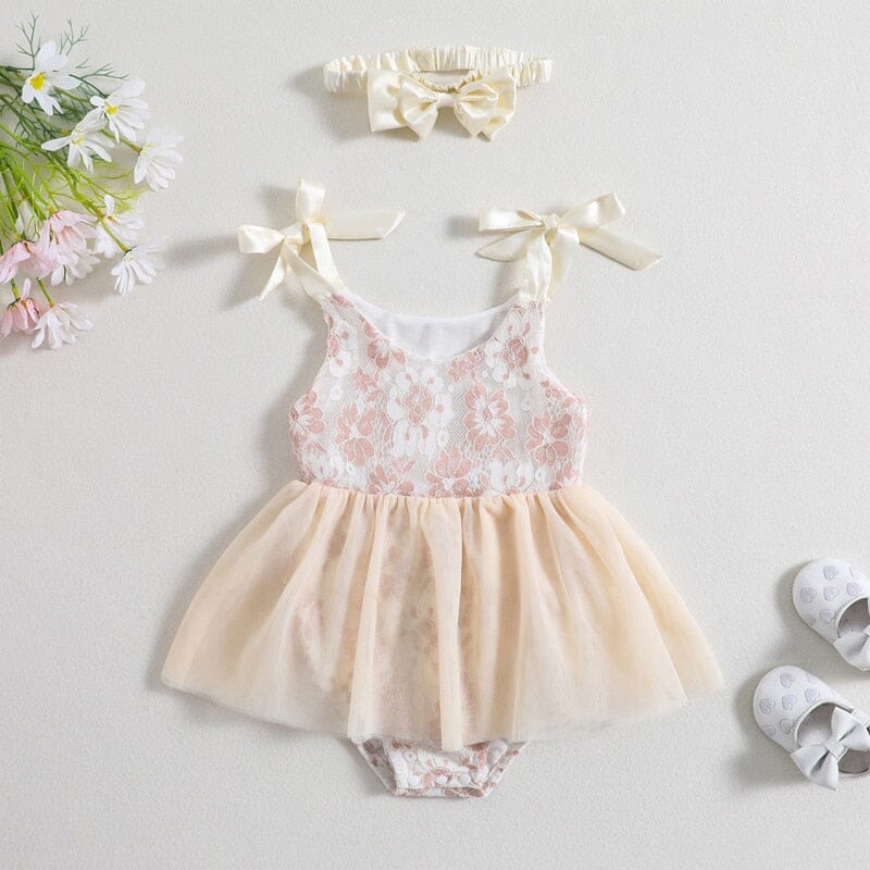 Body Infantil Feminino Florzinhas + Tiara