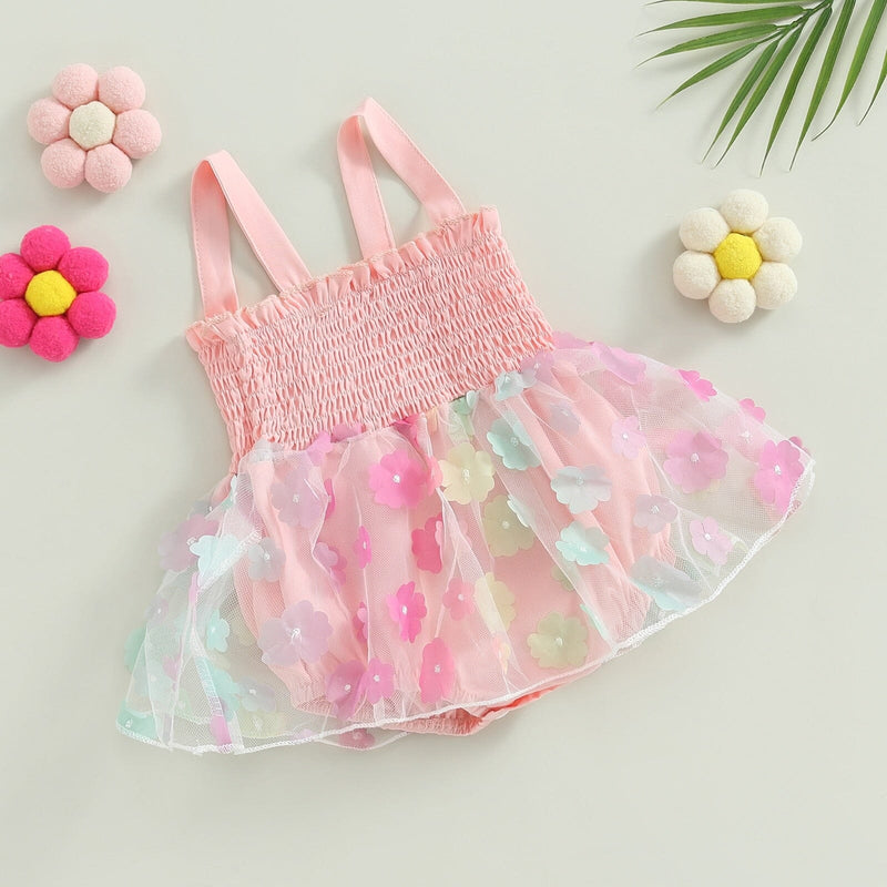 Body Infantil Feminino Florzinhas Tule