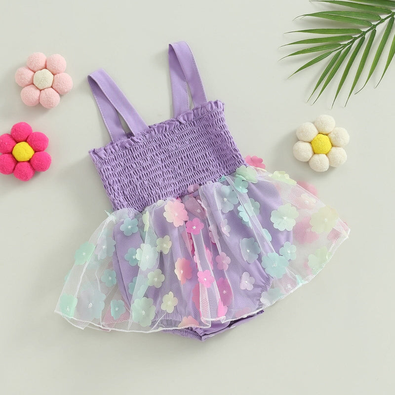 Body Infantil Feminino Florzinhas Tule