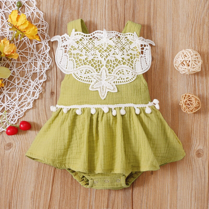 Body Infantil Feminino Renda e Bolinhas