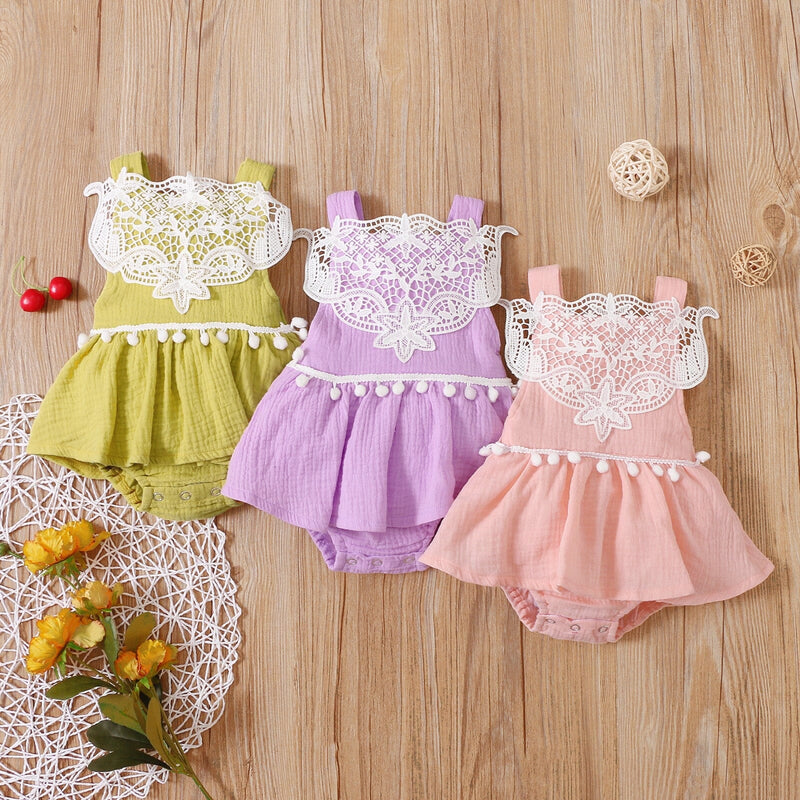 Body Infantil Feminino Renda e Bolinhas