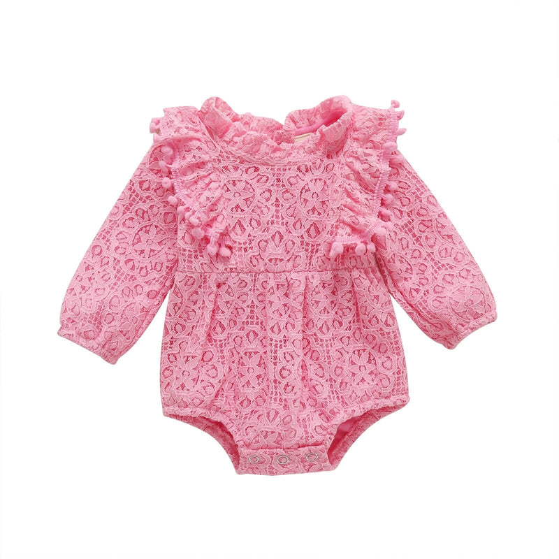 Body Infantil Feminino Renda e Bolinhas