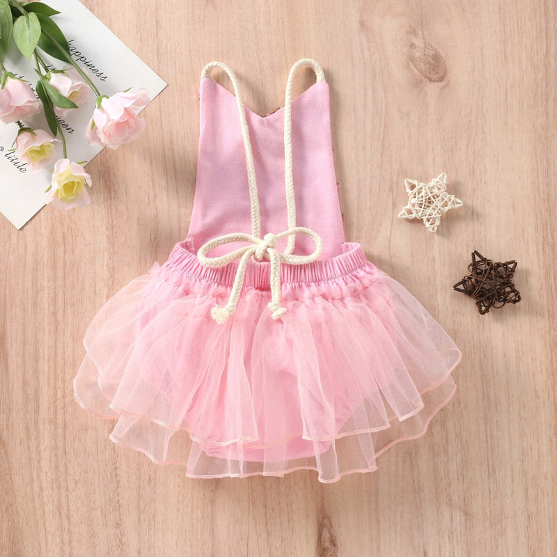 Body Infantil Feminino Rosa Lantejoulas