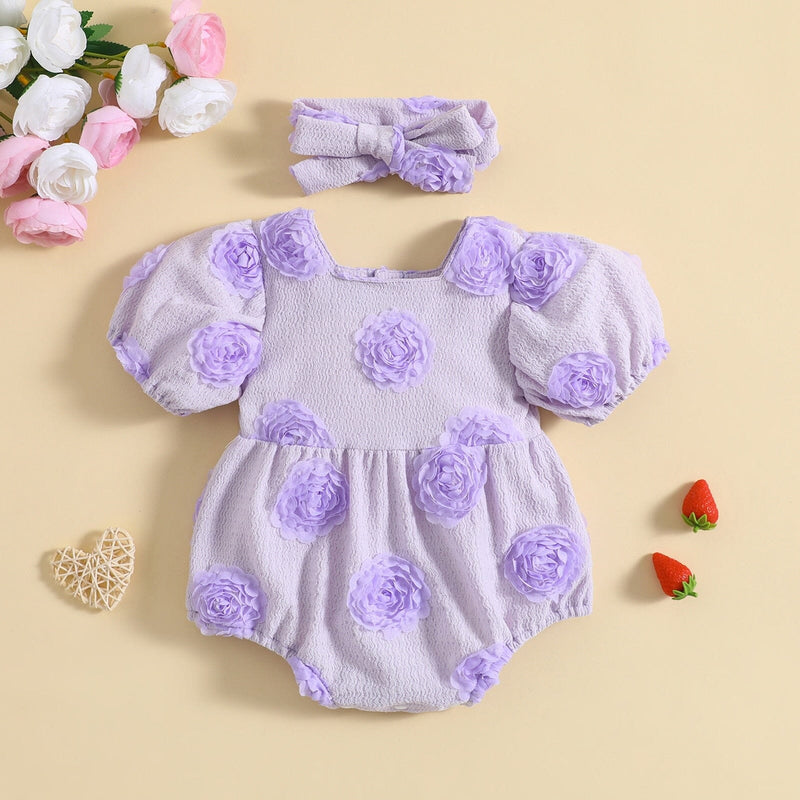 Body Infantil Feminino Rosas + Faixa