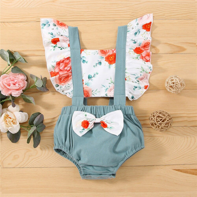 Body Infantil Feminino Rosas Lacinho