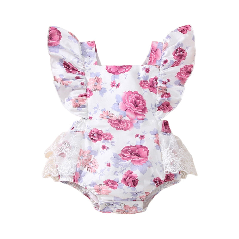 Body Infantil Feminino Rosas