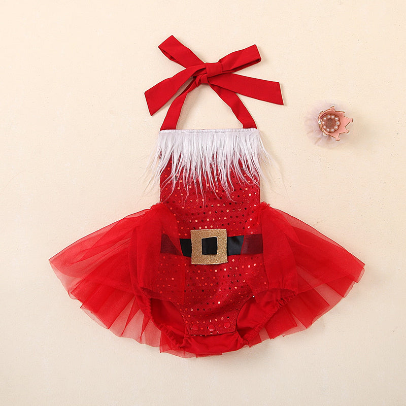 Body Infantil Feminino Verão Brilho de Natal