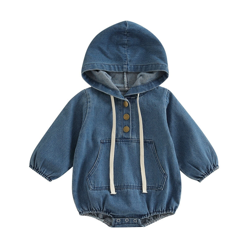 Body Infantil Jeans Botões