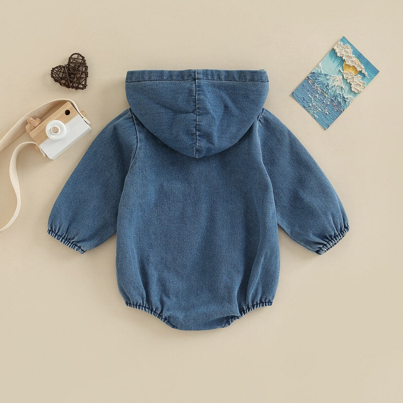 Body Infantil Jeans Botões