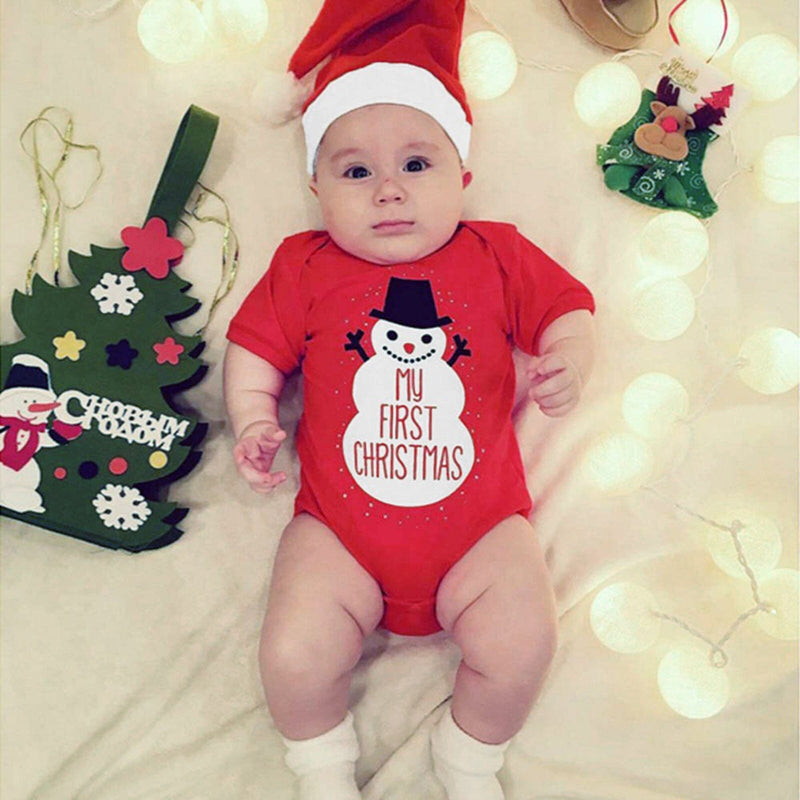 Body Infantil "Meu Primeiro Natal" + Gorro