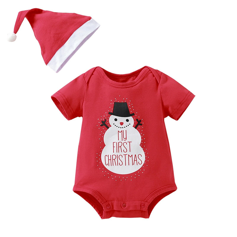 Body Infantil "Meu Primeiro Natal" + Gorro