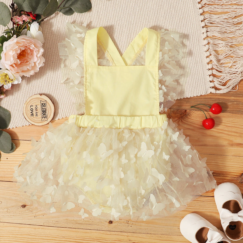 Body Infantil Vestido Borboleta