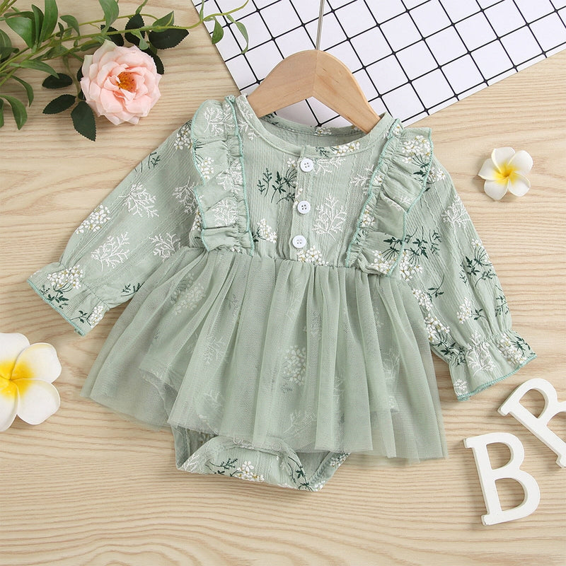 Body Vestido Infantil Floresta