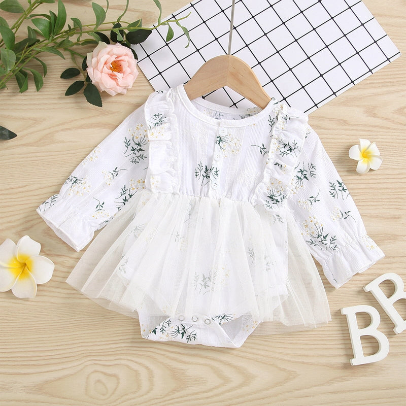 Body Vestido Infantil Floresta