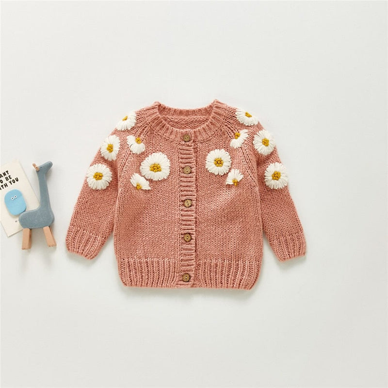 Cardigan Infantil Margaridas